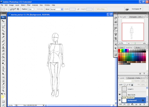 Creation of A mecha character...: Step 1